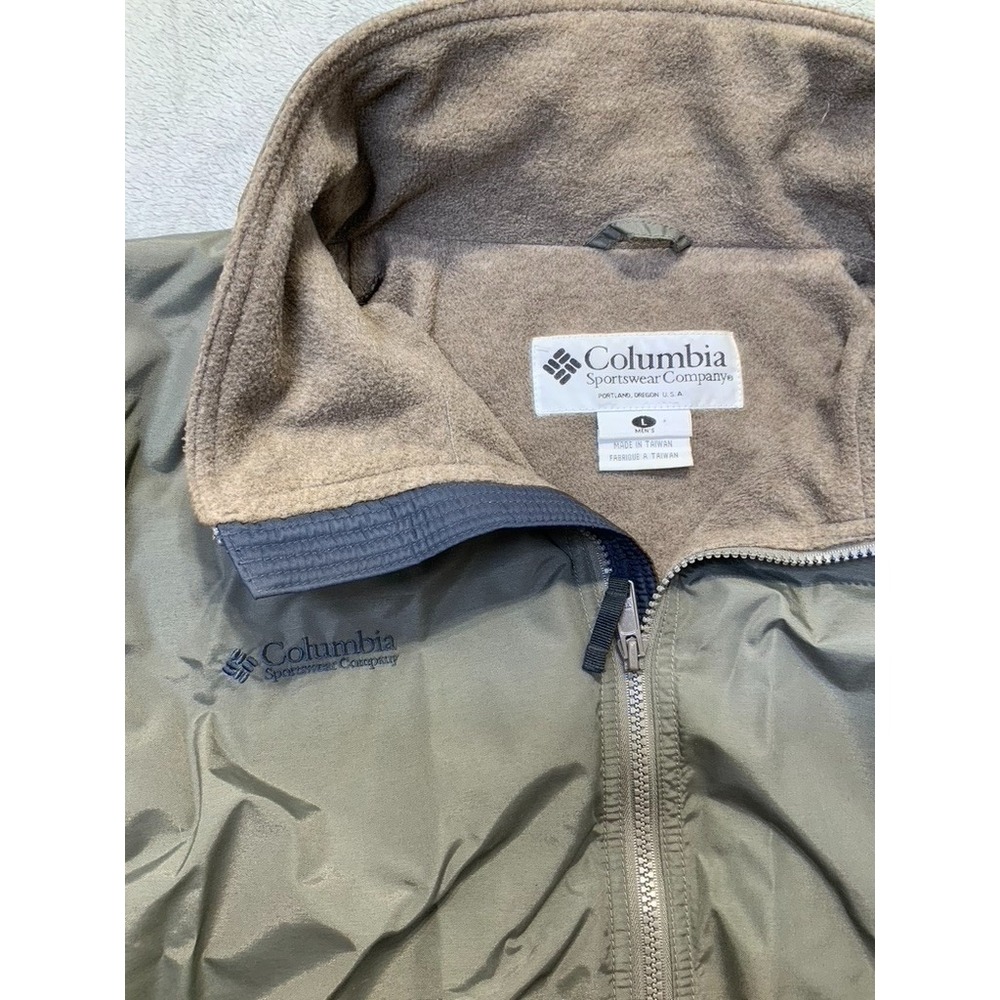 VINTAGE Columbia Men's windbreaker - waterproof Winter Bomber Jacket Size "L" - Picture 2 of 8